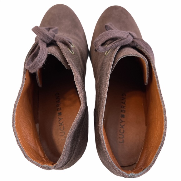 Lucky Brand Sway Suede Wedge Booties - Picture 8 of 14